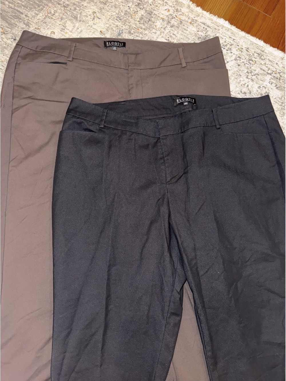 ELOQUII Women's 20S Short Pants Black Brown Lot 2 Tailored Ankle Work